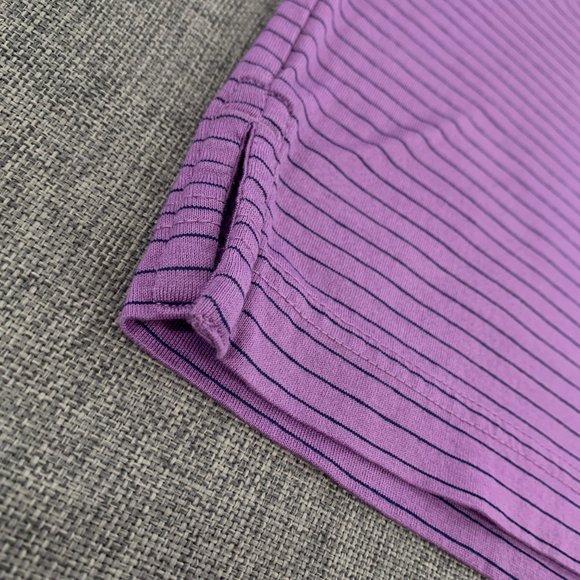 Jos. A. Bank Polo Traditional Fit Medium Purple Short Sleeve Collared - Picture 6 of 9